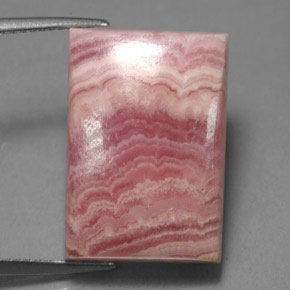 Rodocrosita multicolor natural de 22,46 ct, baguette, opaco