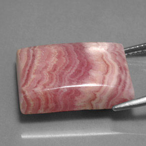 Rodocrosita multicolor natural de 22,46 ct, baguette, opaco