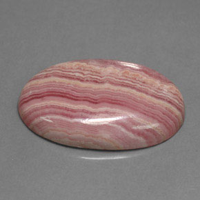 Rodocrosita multicolor natural de 19,97 ct, corte óvalo, opaco