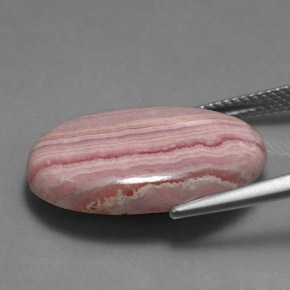 Rodocrosita rosa natural de 16,47 ct, corte óvalo, opaco