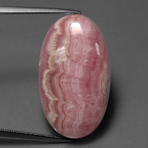 Rodocrosita rosa natural de 18,74 ct, corte óvalo, opaco
