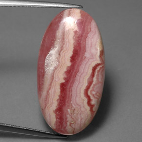 Rodocrosita rosa natural de 19,39 ct, corte óvalo, opaco