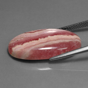 Rodocrosita rosa natural de 19,39 ct, corte óvalo, opaco