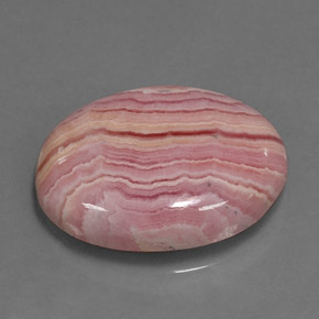 Rodocrosita multicolor natural de 9,95 ct, corte óvalo, opaco