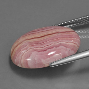Rodocrosita multicolor natural de 9,95 ct, corte óvalo, opaco