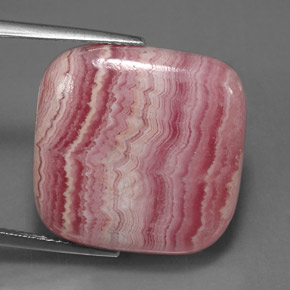 Rodocrosita multicolor natural de 27,63 ct, corte cojín, opaco