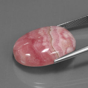 Rodocrosita multicolor natural de 33,77 ct, corte óvalo, opaco