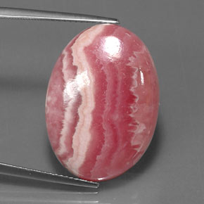 Rodocrosita multicolor natural de 26,18 ct, corte óvalo, opaco