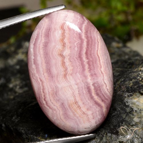 24.58ct Natural Multicolor rodocrosita, Ovalada, Opaco