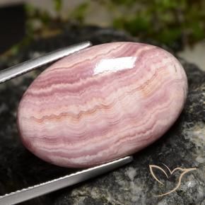 Rodocrosita Multicolor natural de 24.58 ct, Ovalada, Opaco