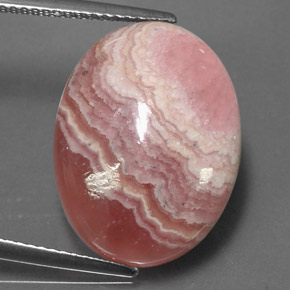 Rodocrosita multicolor natural de 14,12 ct, corte óvalo, opaco