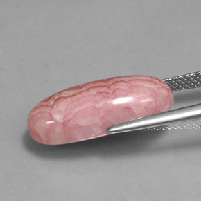 Rodocrosita Multirosado natural de 12.06 ct, Corte Óvalo, Opaco