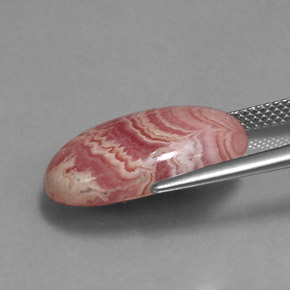 Rodocrosita Multicolor natural de 12.81 ct, Corte Óvalo, Opaco