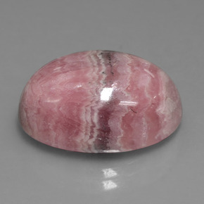 Rodocrosita multicolor natural de 25,74 ct, corte óvalo, opaco