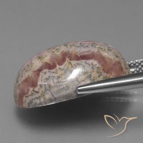 Rodocrosita Multicolor natural de 24.78 ct, Ovalada, Opaco