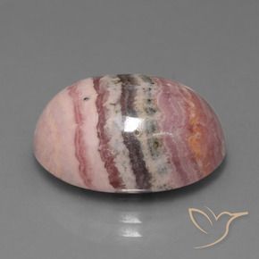 Rodocrosita multicolor natural de 24,26 ct, corte óvalo, opaco
