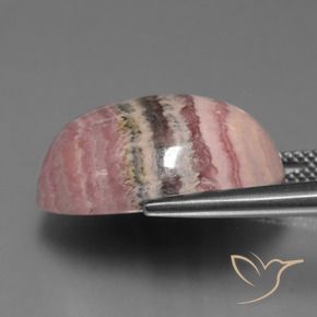 Rodocrosita multicolor natural de 24,26 ct, corte óvalo, opaco