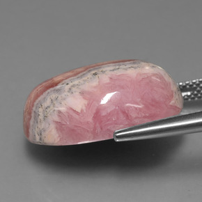 Rodocrosita multicolor natural de 23,35 ct, corte óvalo, opaco