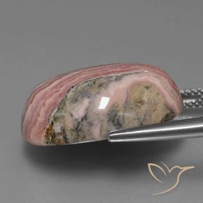 Rodocrosita Multicolor natural de 26.49 ct, Ovalada, Opaco
