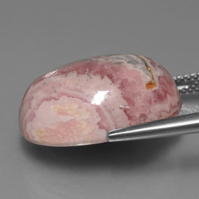 Rodocrosita multicolor natural de 25,03 ct, corte óvalo, opaco