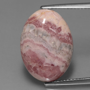 Rodocrosita multicolor natural de 13,41 ct, corte óvalo, opaco
