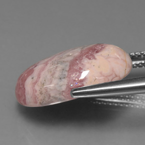 Rodocrosita multicolor natural de 13,41 ct, corte óvalo, opaco