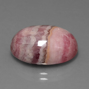 Rodocrosita multicolor natural de 16,68 ct, corte óvalo, opaco