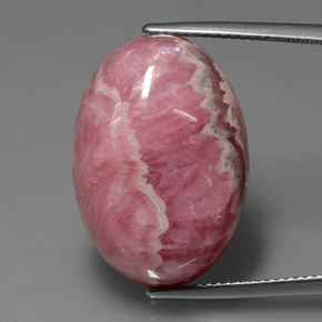 Rodocrosita multicolor natural de 31,54 ct, corte óvalo, opaco