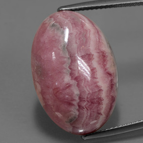 Rodocrosita multicolor natural de 29,62 ct, corte óvalo, opaco