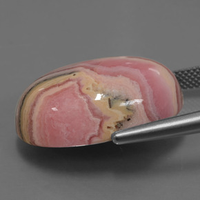 Rodocrosita Multicolor natural de 34.09 ct, Corte Óvalo, Opaco