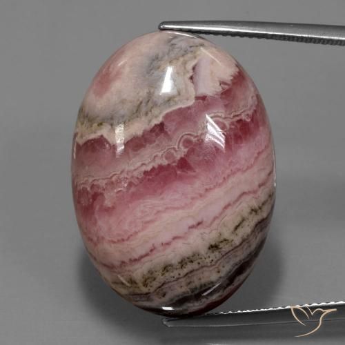 47.80ct Natural Multicolor rodocrosita, Ovalada, Opaco