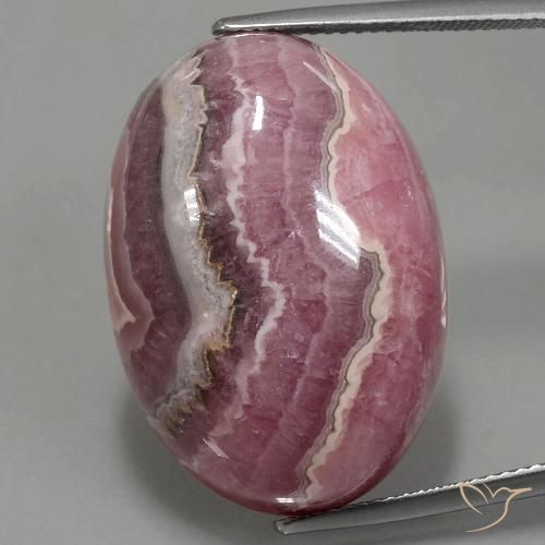 46.95ct Natural Multicolor rodocrosita, Ovalada, Opaco
