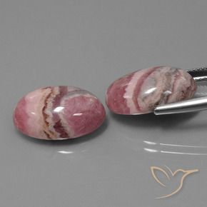 Gemas de Rodocrosita Multicolor natural de 29.63 ct, Ovalada, Opaco