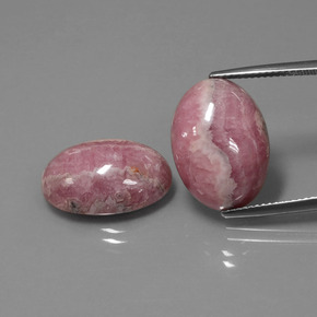Gemas de rodocrosita multicolor natural de  ct, corte óvalo, opaco