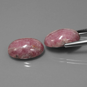 Gemas de rodocrosita multicolor natural de  ct, corte óvalo, opaco