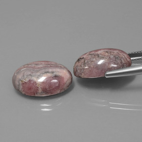 Gemas de rodocrosita multicolor natural de  ct, corte óvalo, opaco