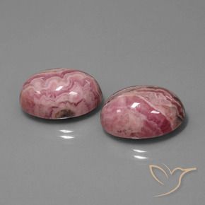 Gemas de Rodocrosita Multicolor natural de 48.91 ct, Ovalada, Opaco