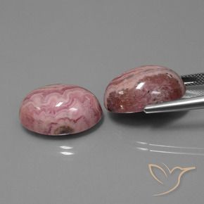 Gemas de Rodocrosita Multicolor natural de 48.91 ct, Ovalada, Opaco