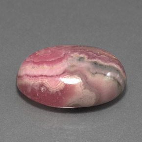 Rodocrosita multicolor natural de 12,51 ct, corte óvalo, opaco