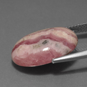 Rodocrosita Multicolor natural de 13.24 ct, Corte Óvalo, Opaco