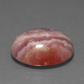 Rodocrosita multicolor natural de 14,97 ct, corte óvalo, opaco