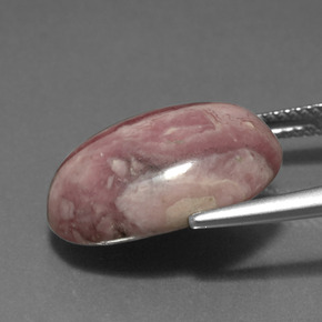 Rodocrosita multicolor natural de 14,97 ct, corte óvalo, opaco