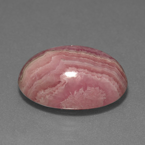 Rodocrosita multicolor natural de 14,96 ct, corte óvalo, opaco