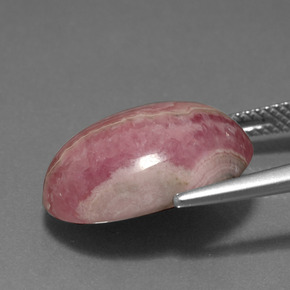 Rodocrosita multicolor natural de 14,96 ct, corte óvalo, opaco