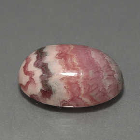 Rodocrosita multicolor natural de 15,70 ct, corte óvalo, opaco