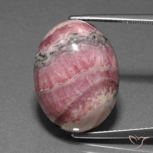 23.65ct Natural Multicolor rodocrosita, Ovalada, Opaco