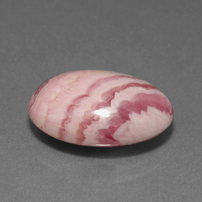 Rodocrosita multicolor natural de 11,83 ct, corte óvalo, opaco
