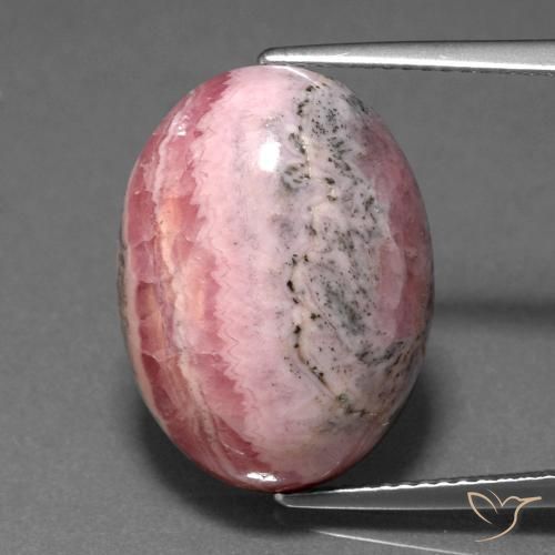 18.18ct Natural Multicolor rodocrosita, Ovalada, Opaco