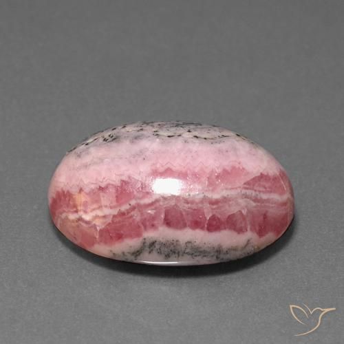 Rodocrosita Multicolor natural de 18.18 ct, Ovalada, Opaco