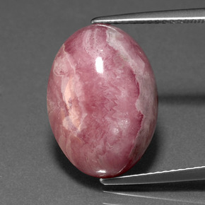 Rodocrosita multicolor natural de 14,57 ct, corte óvalo, opaco